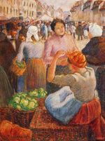 Писсарро Рынок в Жизор 1891г